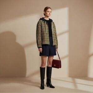 VIP Only Miu Miu Gingham check and technical fabric jacket
